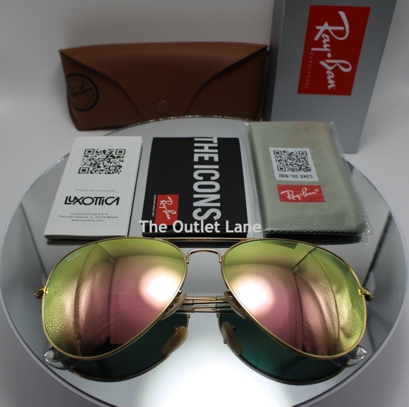 Model Display RayBan Aviator Copper Mirror RB3025 Pink - Picture 14 of 16